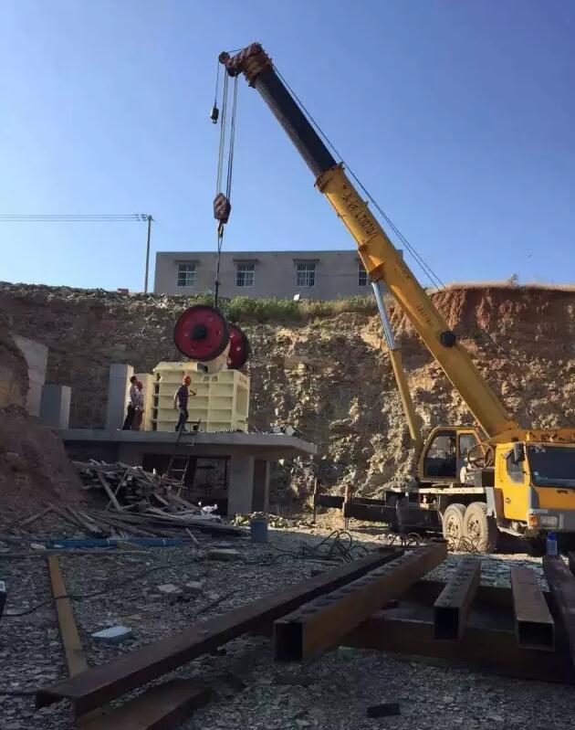 磊蒙912碎石生產(chǎn)線在安徽安裝進(jìn)展順利